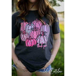 Think Pink Cancer Pumpkins Tee