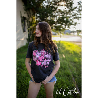 Think Pink Cancer Pumpkins Tee