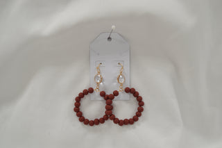 Ball Hoop Dangle Earrings