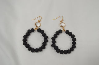 Ball Hoop Dangle Earrings