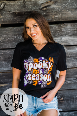 Spooky Season Halloween V-Neck Tee