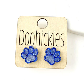 Paw Print Acrylic Studs