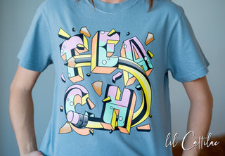 Teach - Bubble Letters CC Tee