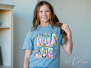 Nurse - Bubble Letters CC Tee