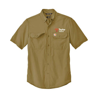 Taylor Telecom Carhartt Force® Solid Button-Up Short Sleeve Shirt